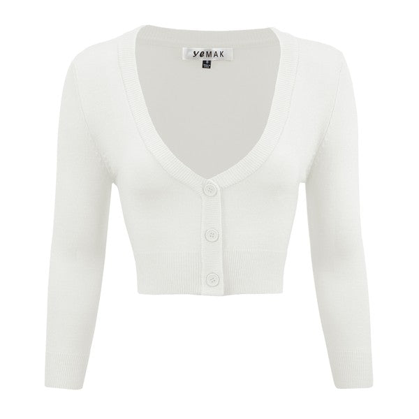 Women's Vintage Inspired Pinup Retro Bolero Cardigan by YeMAK