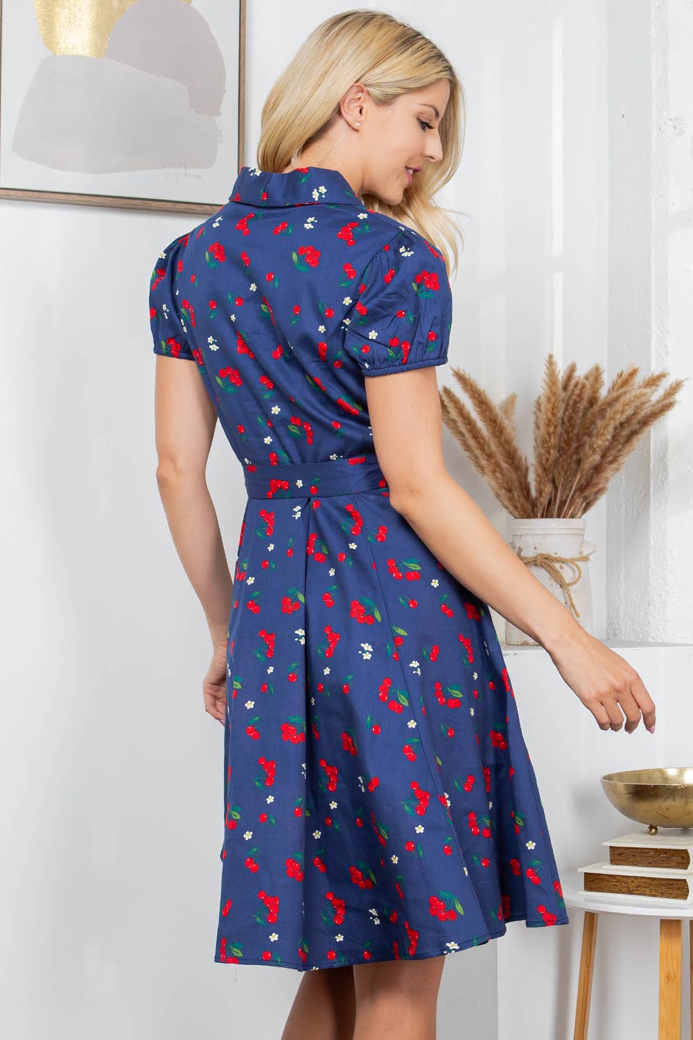 LA Soul - Cherry Retro Cotton Dress - PLUS Size: 3X