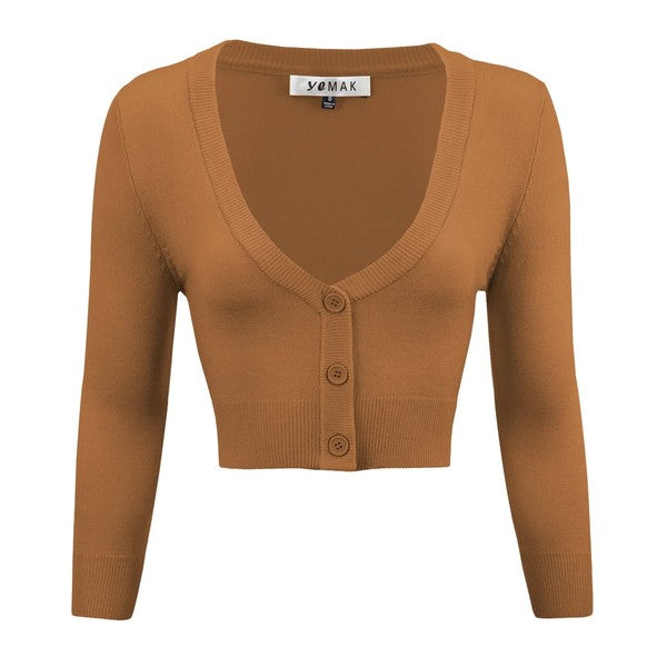 Women's Vintage Inspired Pinup Retro Bolero Cardigan by YeMAK