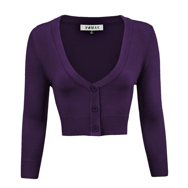 Women's Vintage Inspired Pinup Retro Bolero Cardigan by YeMAK