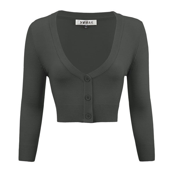 Women's Vintage Inspired Pinup Retro Bolero Cardigan by YeMAK
