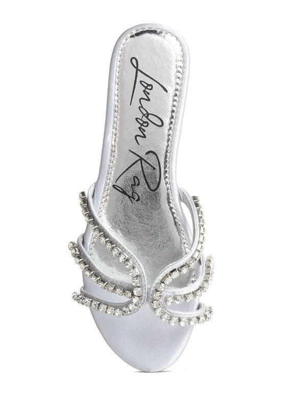 Rhinestone Strap Flat Sandals