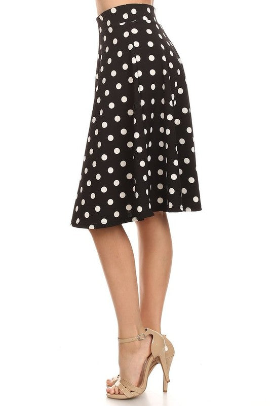 Polka Dot Print Skirt
