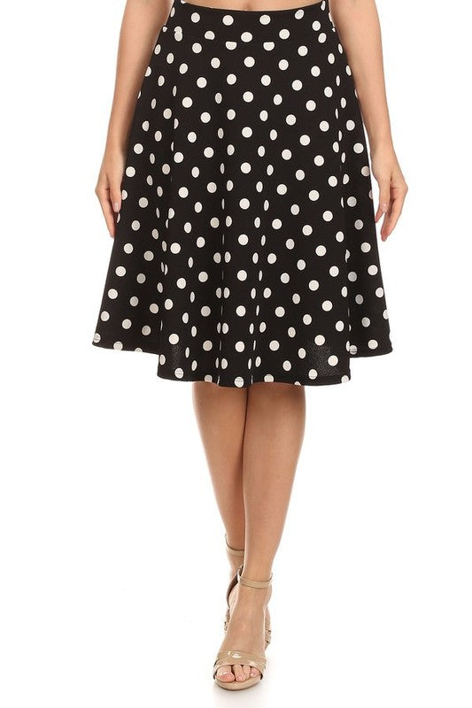 Polka Dot Print Skirt
