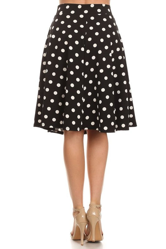 Polka Dot Print Skirt