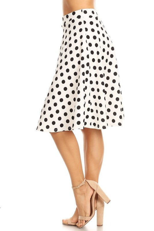 Polka Dot Print Skirt