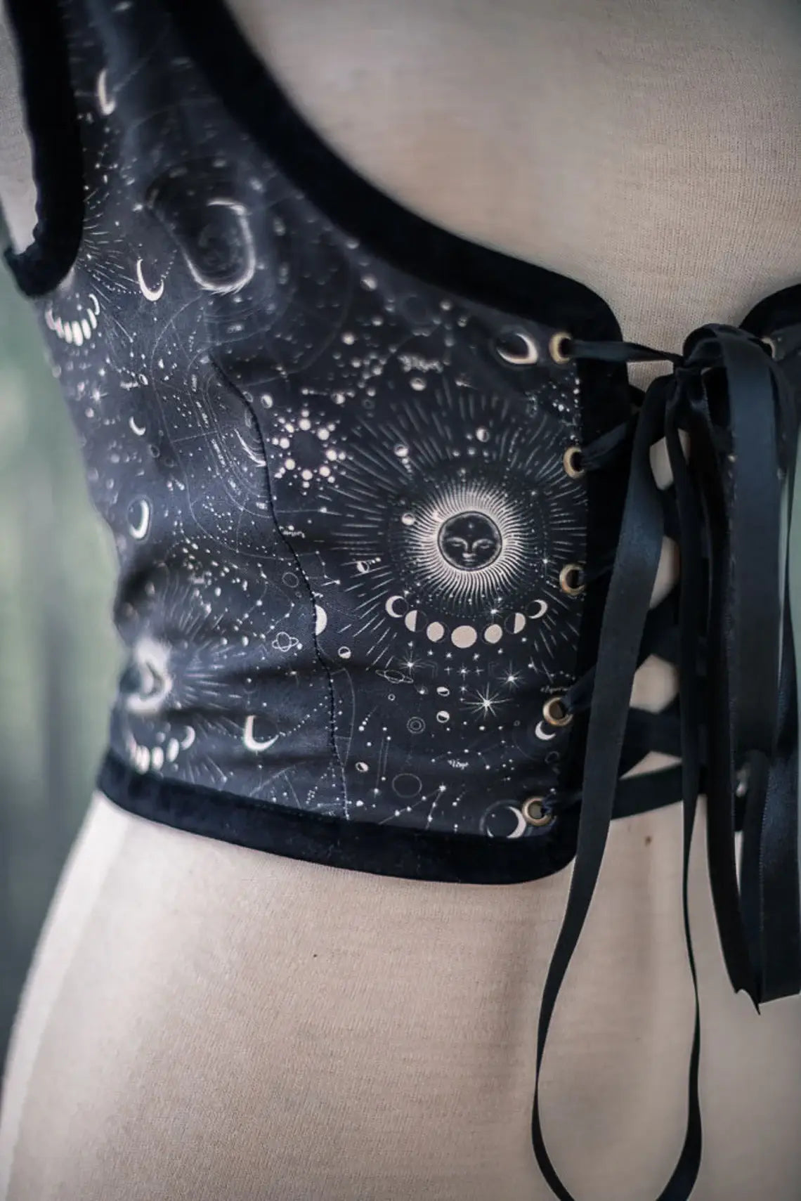 Astrology Stars Bodice Witch Regency Dark Autumn Corset