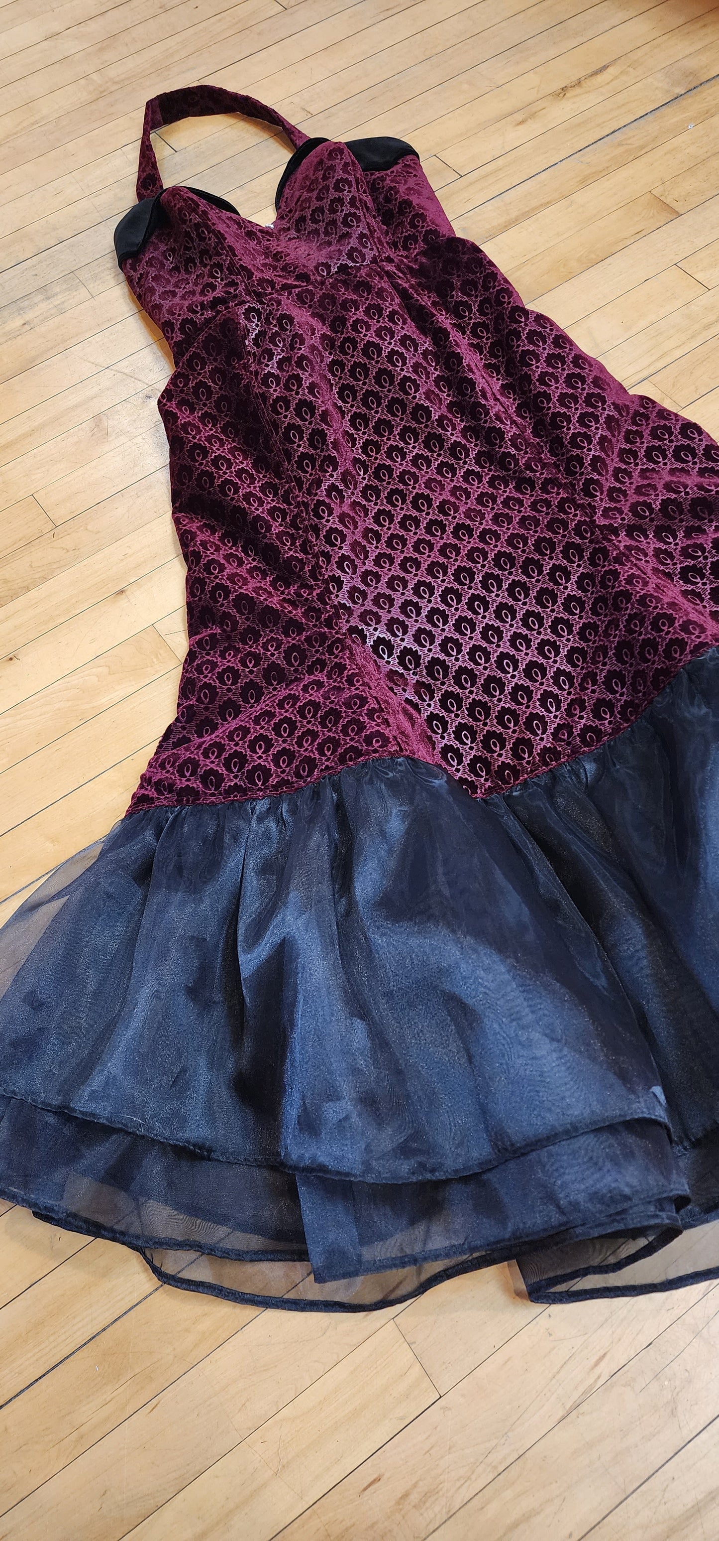 Scarlet Red Velvet Mermaid Dress by Hollyville