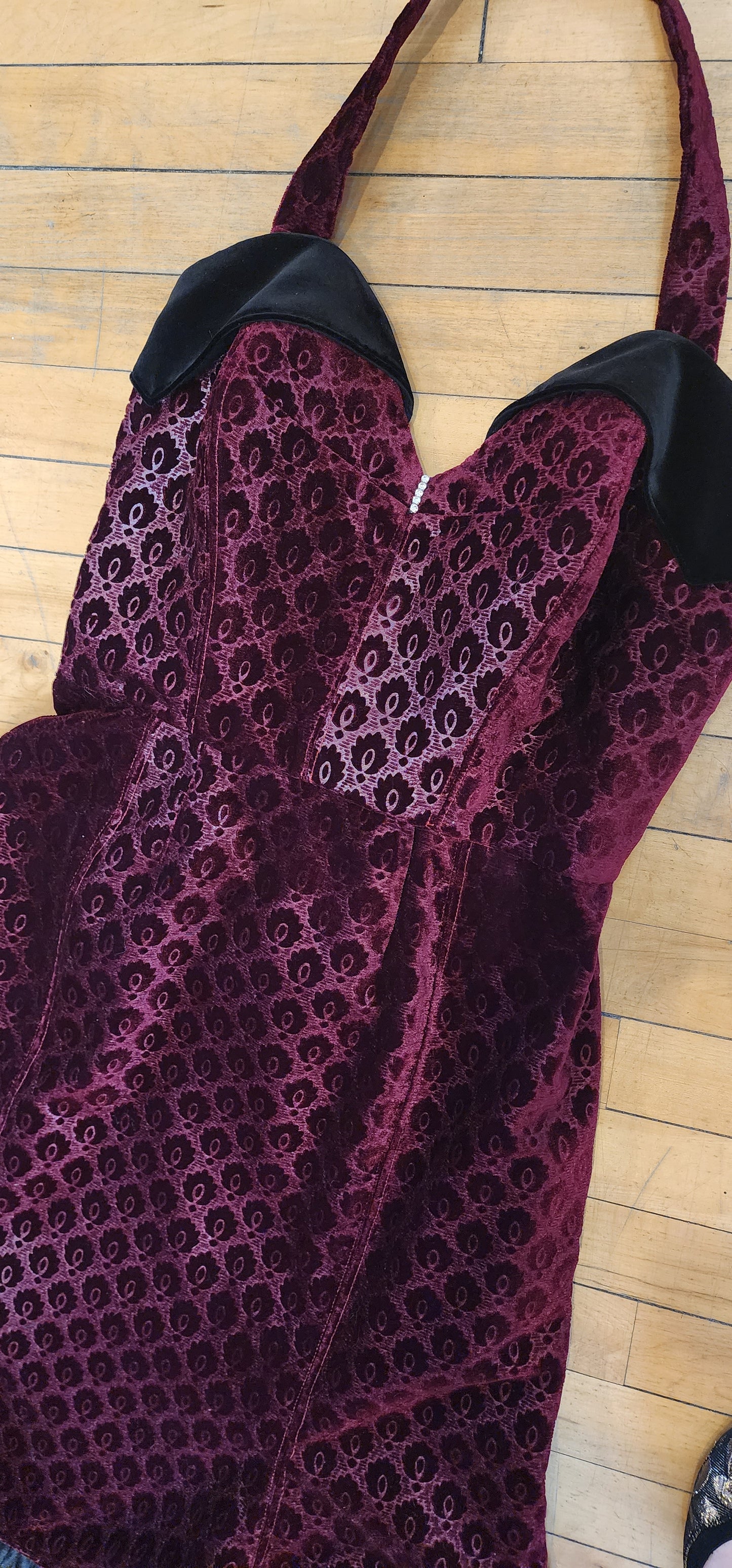 Scarlet Red Velvet Mermaid Dress by Hollyville