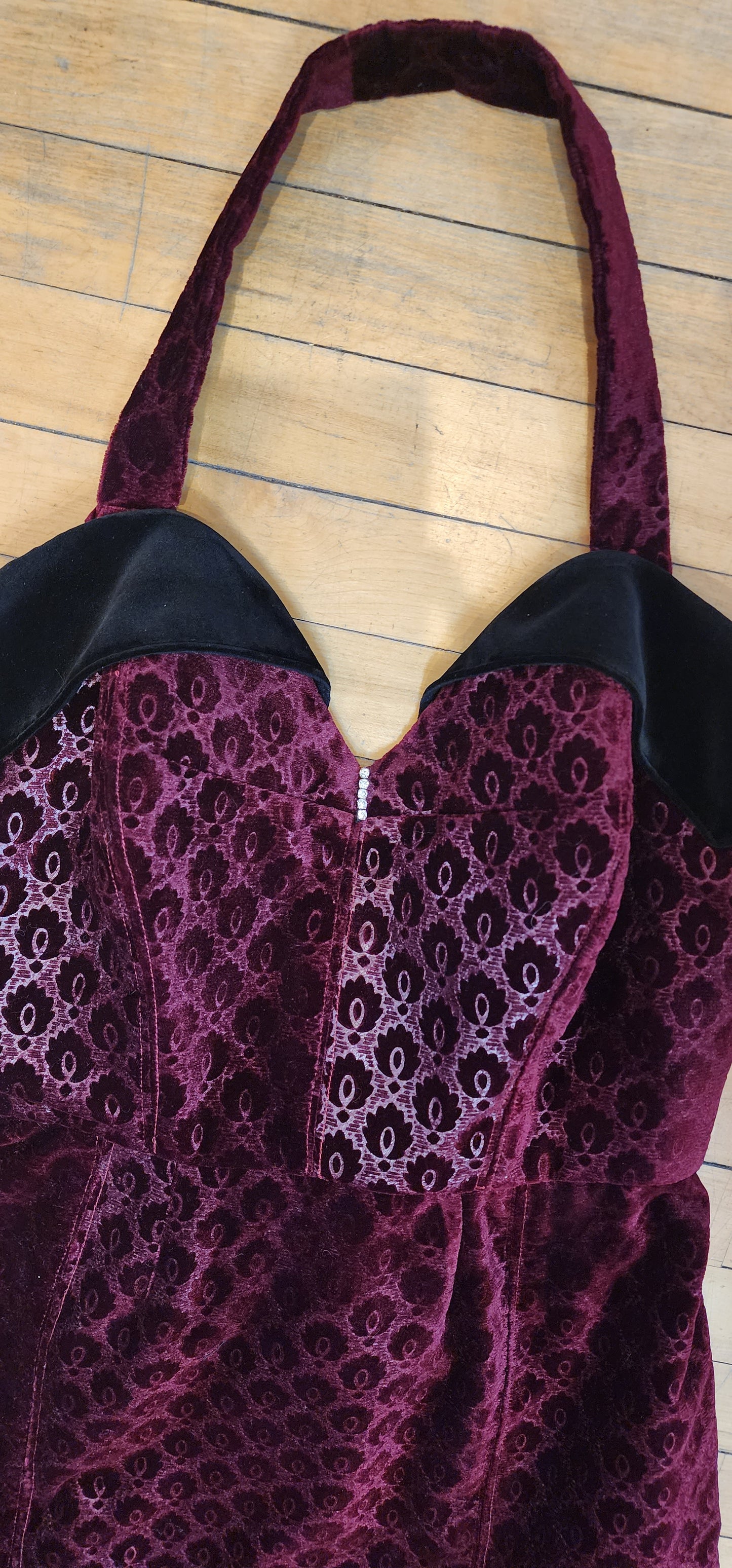 Scarlet Red Velvet Mermaid Dress by Hollyville