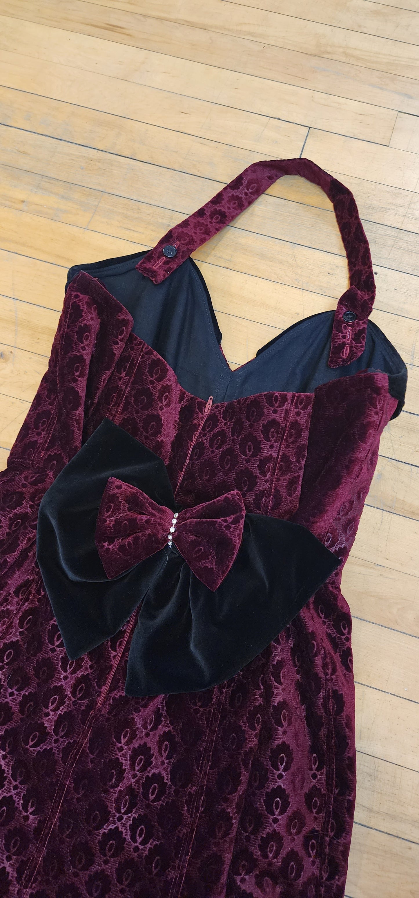 Scarlet Red Velvet Mermaid Dress by Hollyville