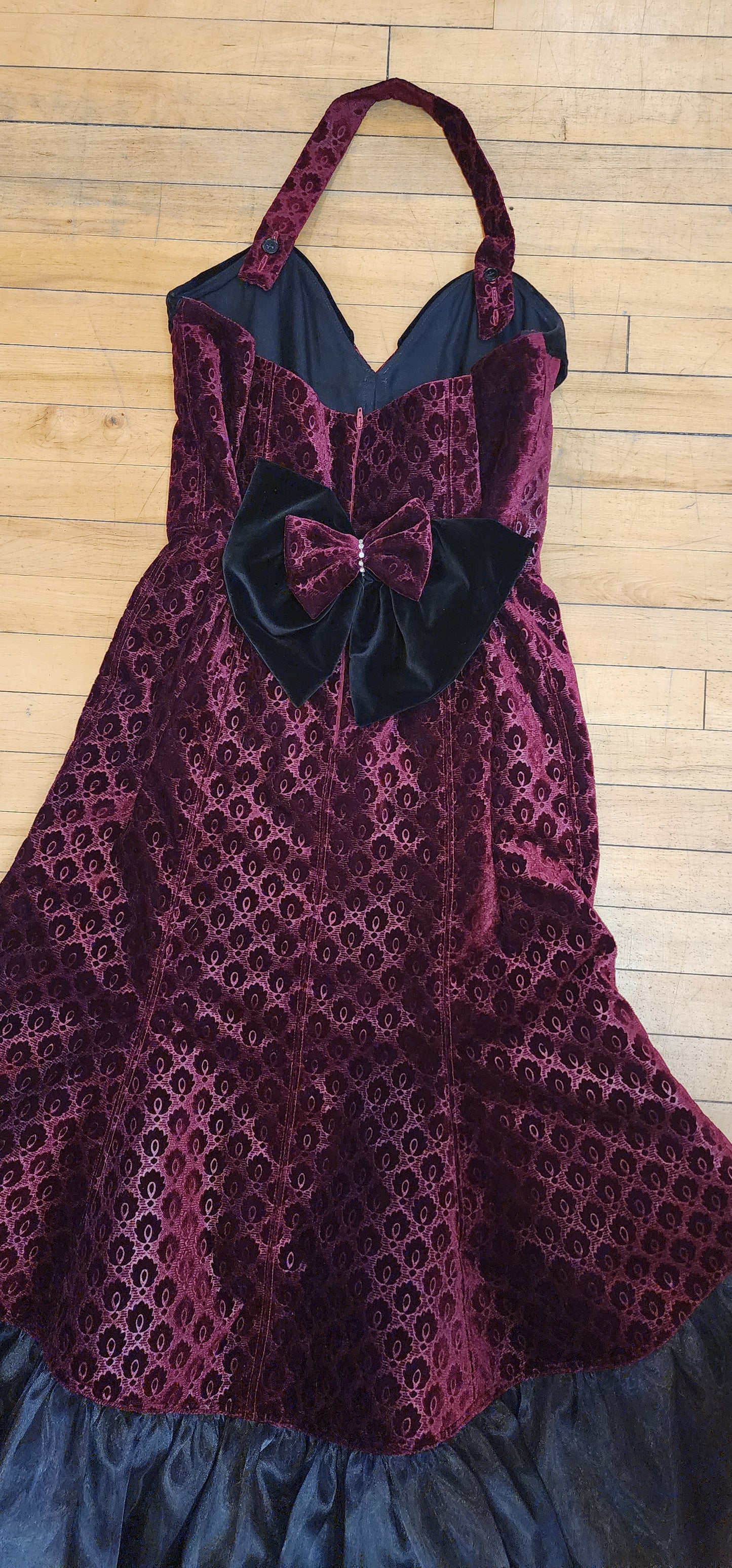 Scarlet Red Velvet Mermaid Dress by Hollyville