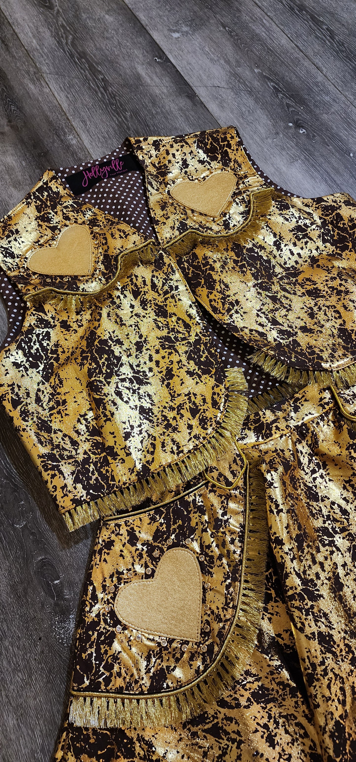 Rhinestone Cowgirl Western Vest and Skirt Set by Hollyville