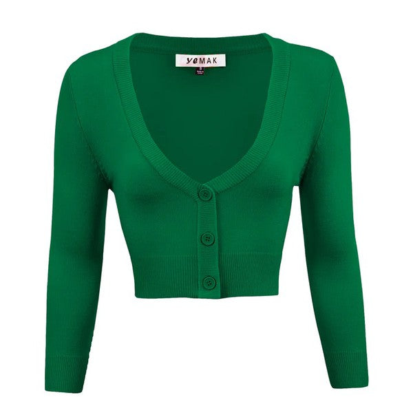 Women's Vintage Inspired Pinup Retro Bolero Cardigan by YeMAK
