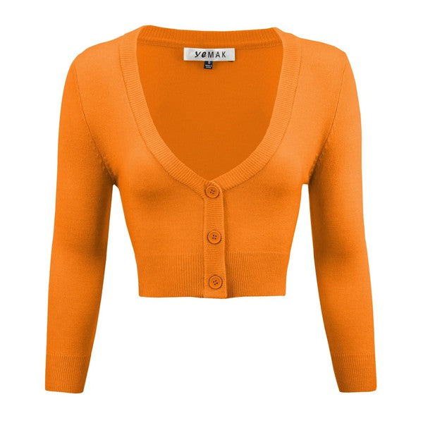Women's Vintage Inspired Pinup Retro Bolero Cardigan by YeMAK