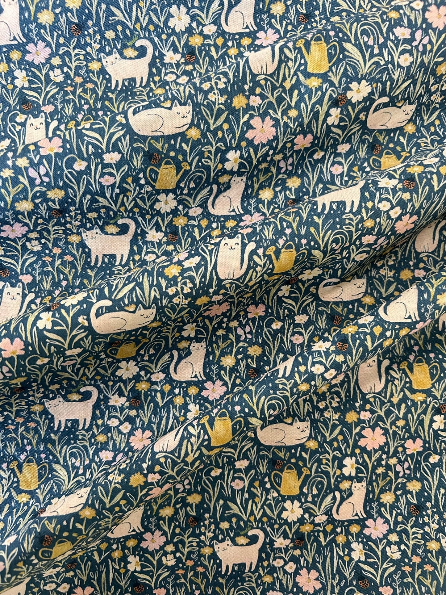 Cats & Flowers Midi Dress