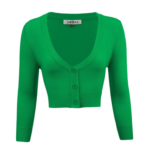 Women's Vintage Inspired Pinup Retro Bolero Cardigan by YeMAK