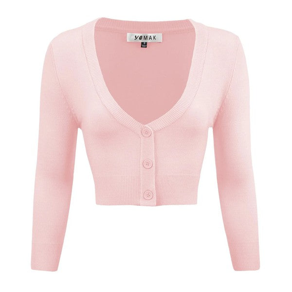 Women's Vintage Inspired Pinup Retro Bolero Cardigan by YeMAK
