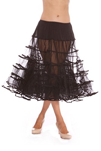 Tea Length Ruffled Chiffon Petticoat Crinoline