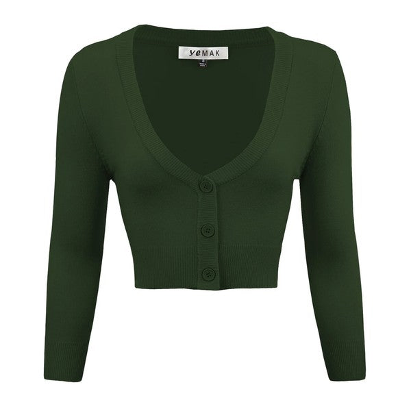 Women's Vintage Inspired Pinup Retro Bolero Cardigan by YeMAK