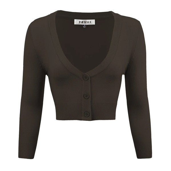 Women's Vintage Inspired Pinup Retro Bolero Cardigan by YeMAK
