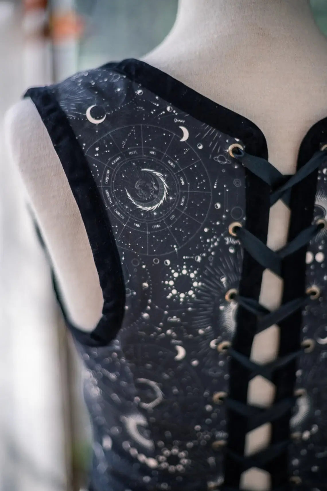 Astrology Stars Bodice Witch Regency Dark Autumn Corset