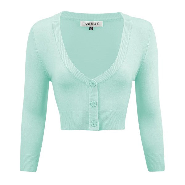 Women's Vintage Inspired Pinup Retro Bolero Cardigan by YeMAK
