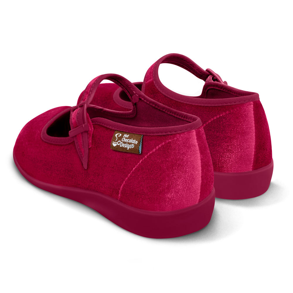 Chocolaticas® Red Wine Women's Mary Jane Flat Shoes