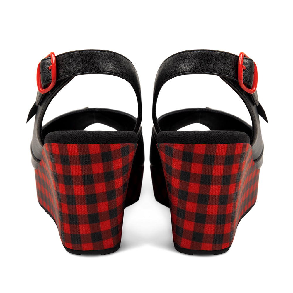 Chocolaticas® Death Cherry Women's Sandal Wedge Shoes