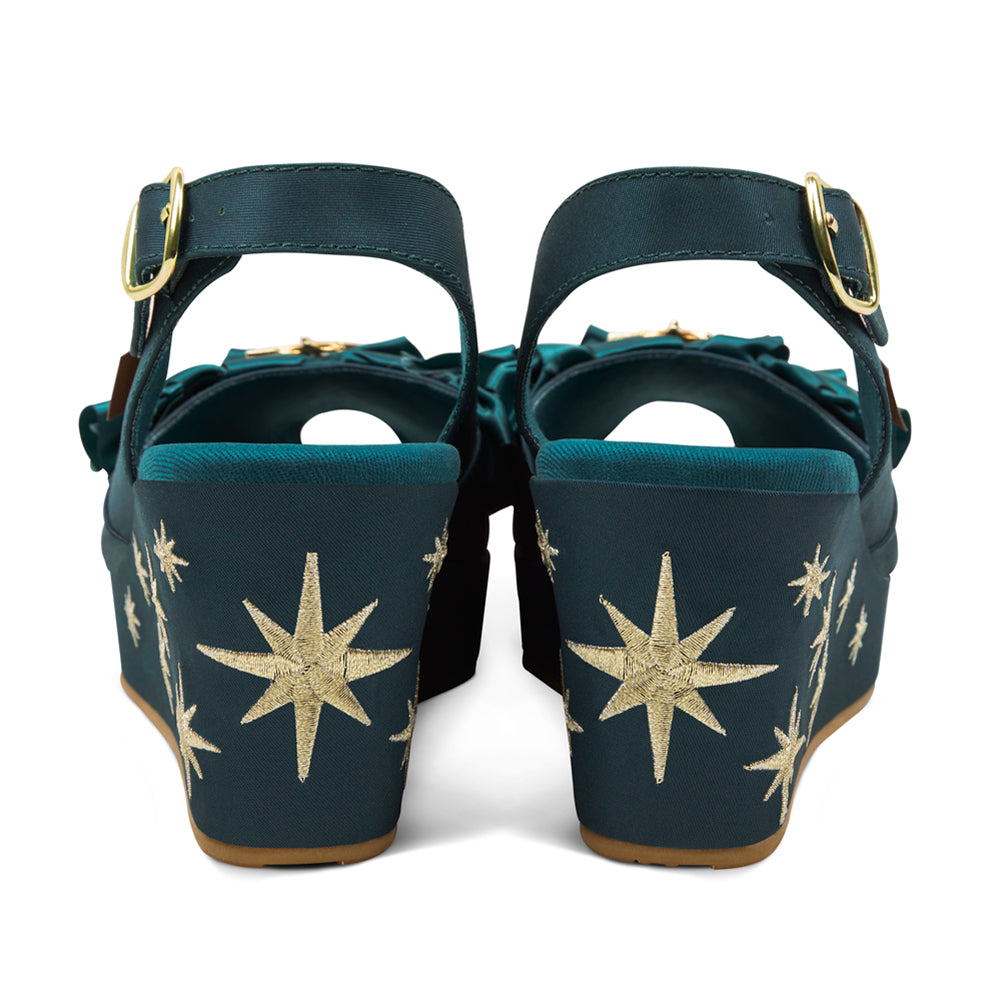 Chocolaticas® Emeraldine Women's Sandal Wedge Shoes