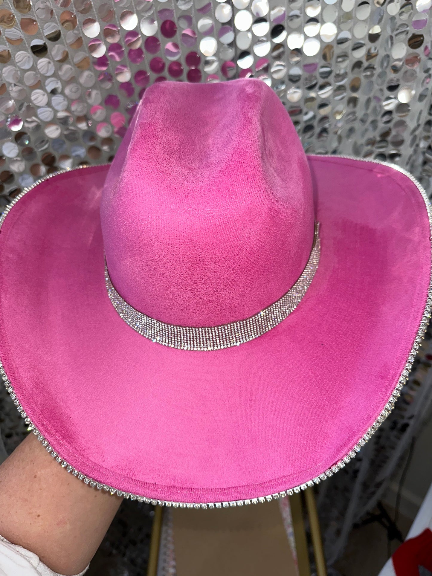 Barbie Pink Hat & Crystal Rhinestones