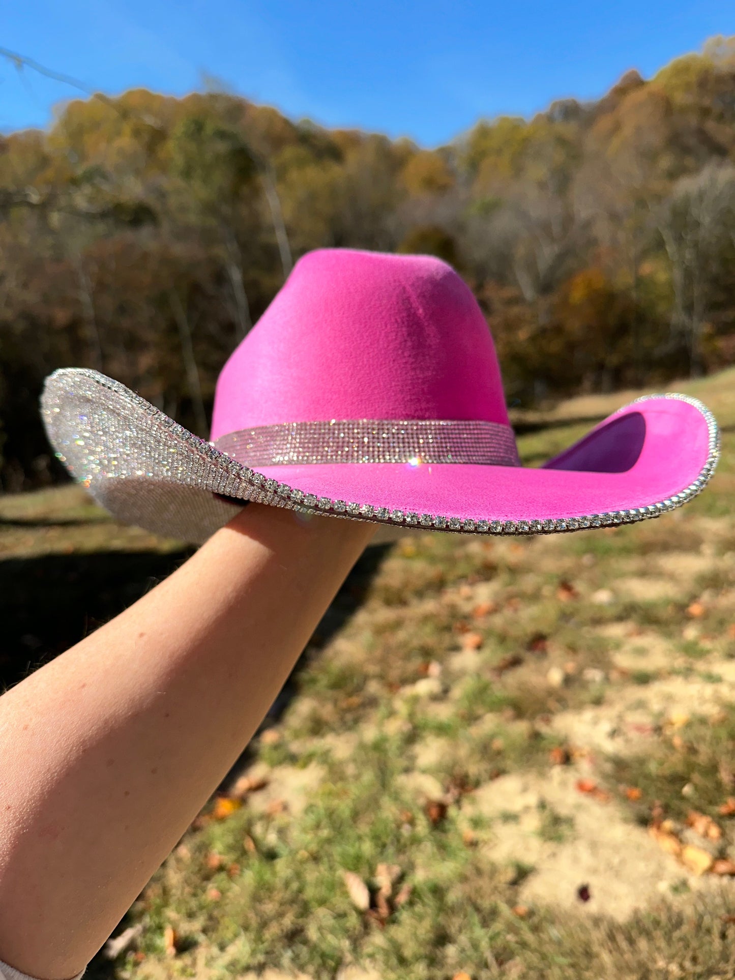 Barbie Pink Hat & Crystal Rhinestones