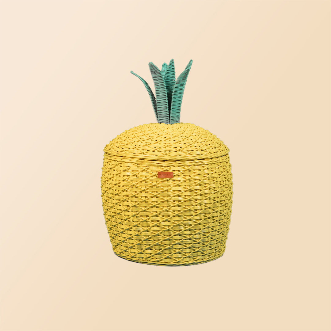 Pineapple Storage Basket Large - Yellow
