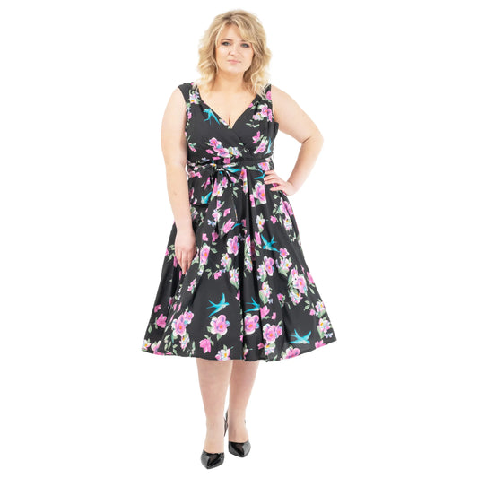 Women's Fashion Clothing Retro Floral Rockabilly Vintage Dress