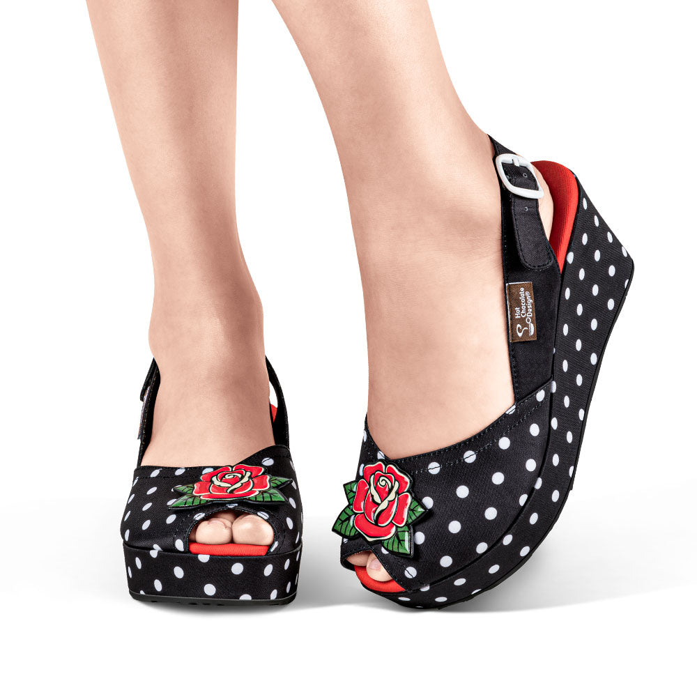 Chocolaticas® Rockabilly Women's Sandal Shoes