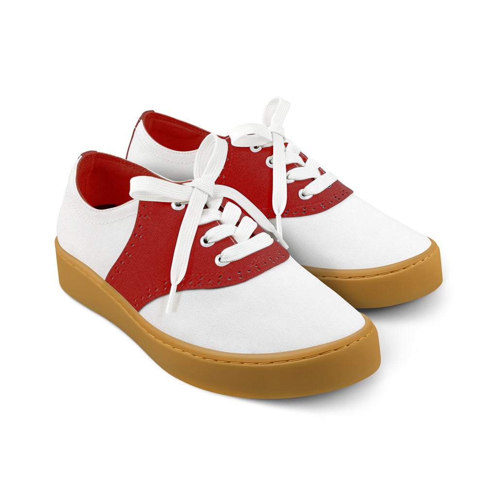 Saddle Red Casual Sneaker Shoes