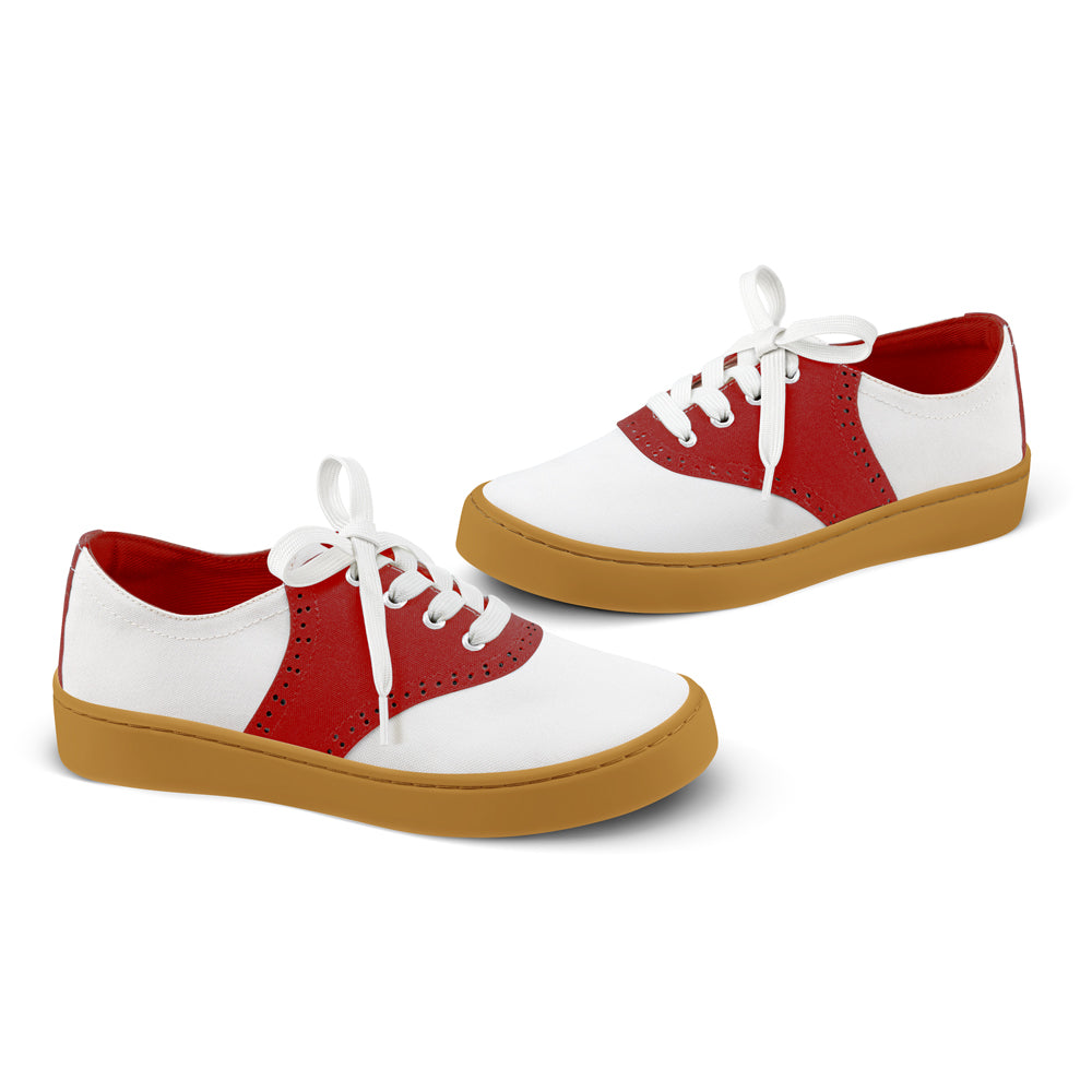 Saddle Red Casual Sneaker Shoes