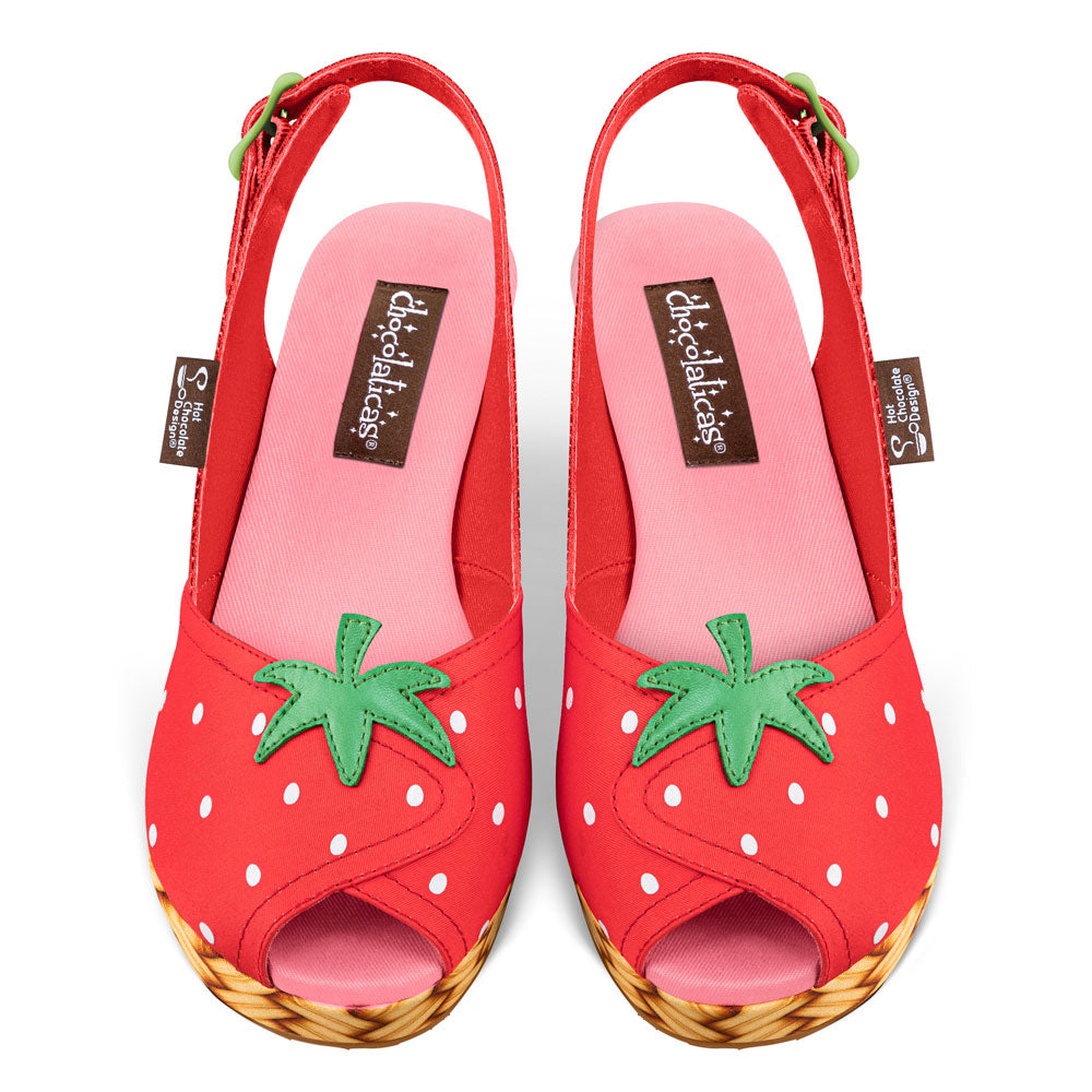 Chocolaticas® Strawbella Women's Sandal Wedge Shoes