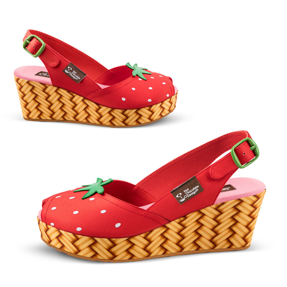Chocolaticas® Strawbella Women's Sandal Wedge Shoes