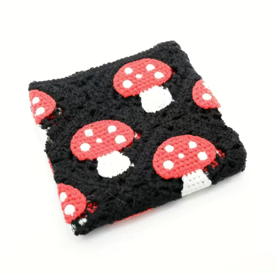 Mushroom Crochet Hair Scarf