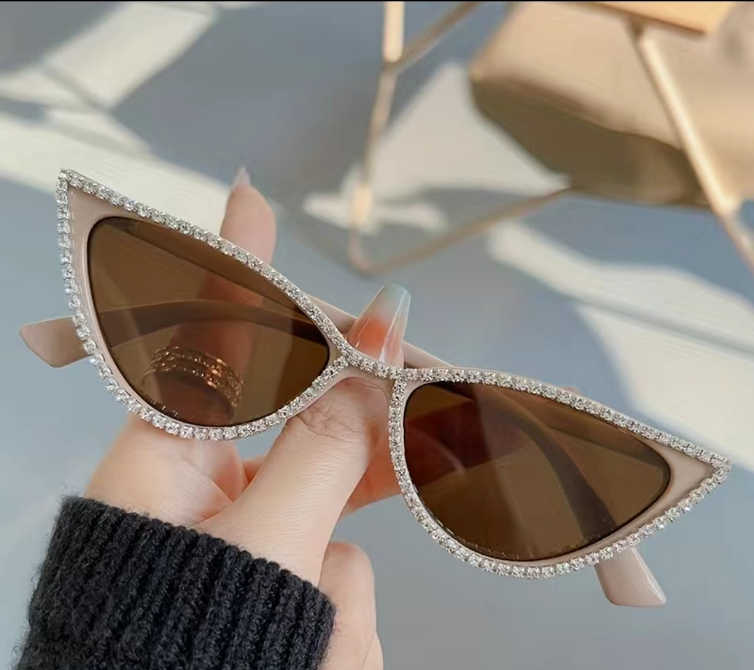 Cat Eye Rhinestone Sunglasses