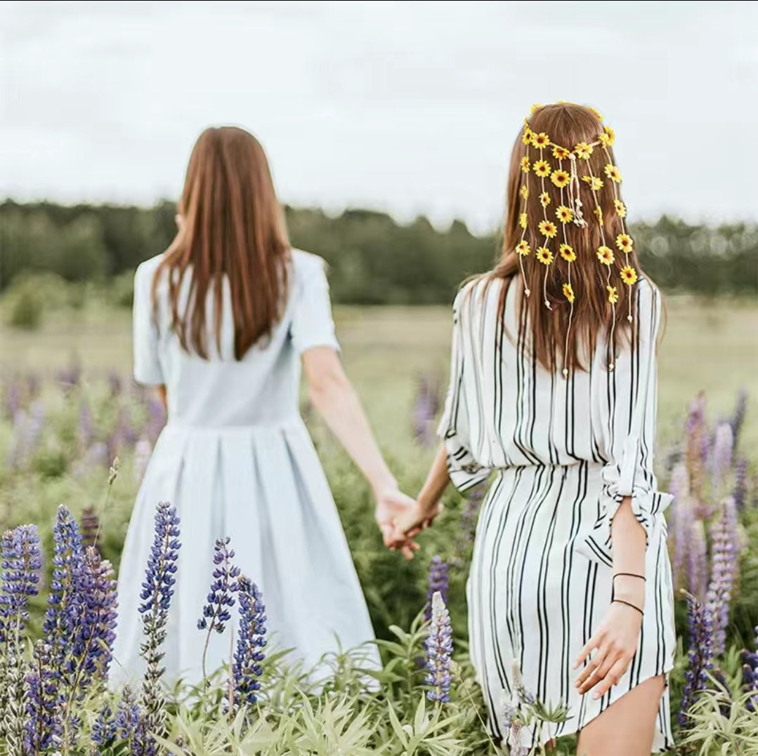 Bohemian Sunflower Hair Crown