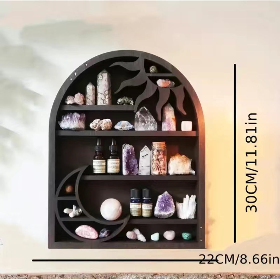 Crescent Moon Crystal Display Shelf