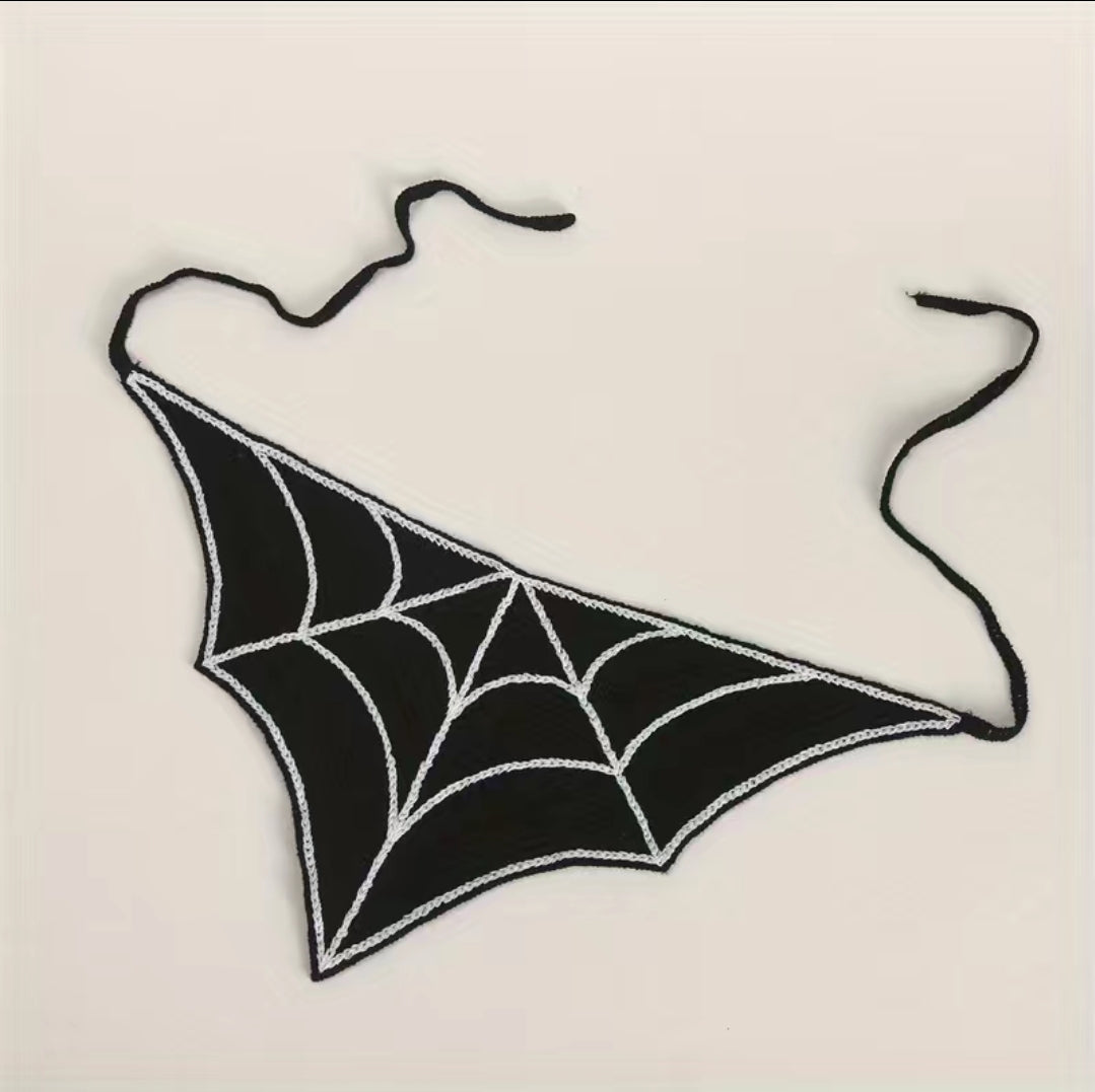 Spiderweb Crochet Hair Bandana