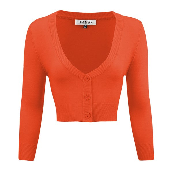 Women's Vintage Inspired Pinup Retro Bolero Cardigan by YeMAK