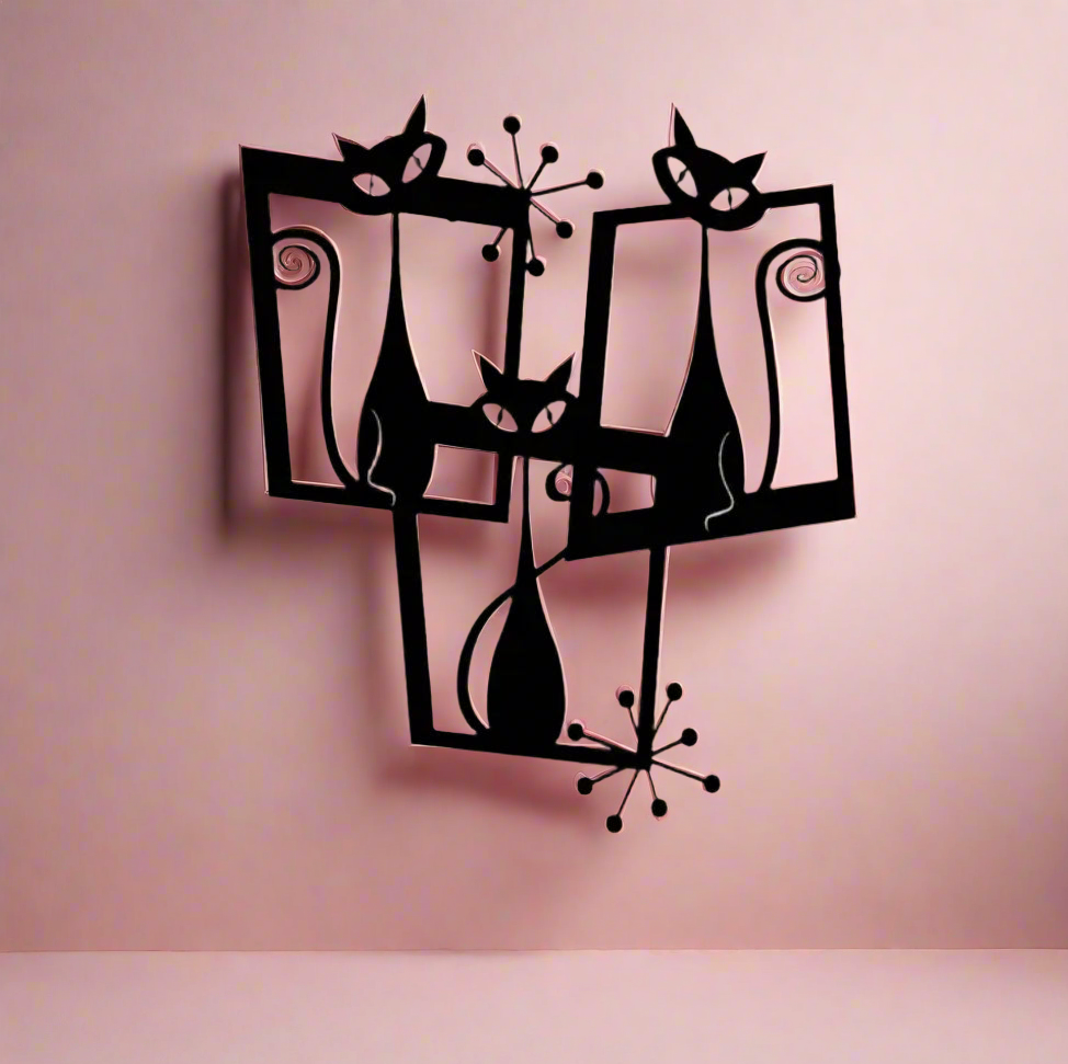 Atomic Mid Century Modern Metal Iron Wall Decor