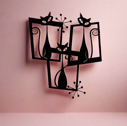 Atomic Mid Century Modern Metal Iron Wall Decor