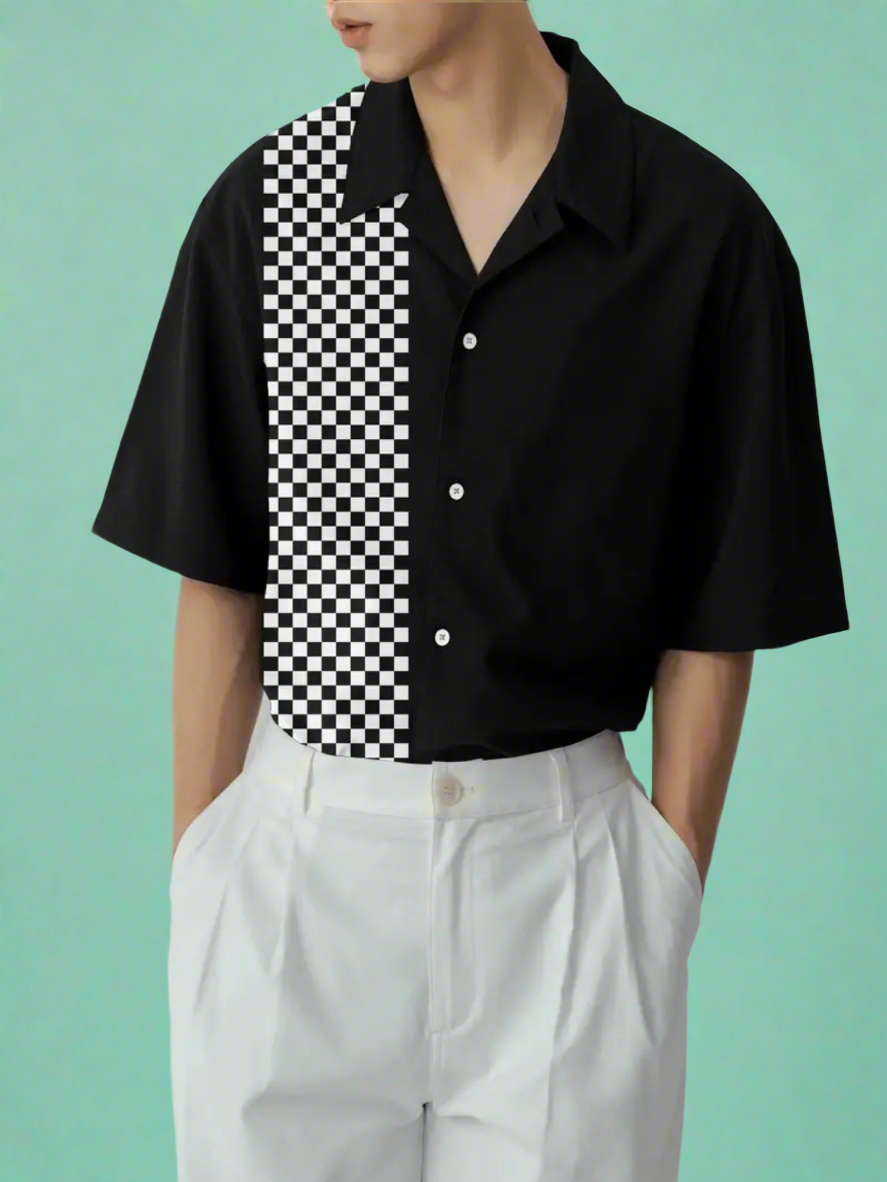 Men's Checkered Button Up Shirt