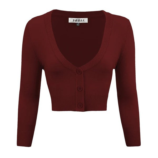 Women's Vintage Inspired Pinup Retro Bolero Cardigan by YeMAK