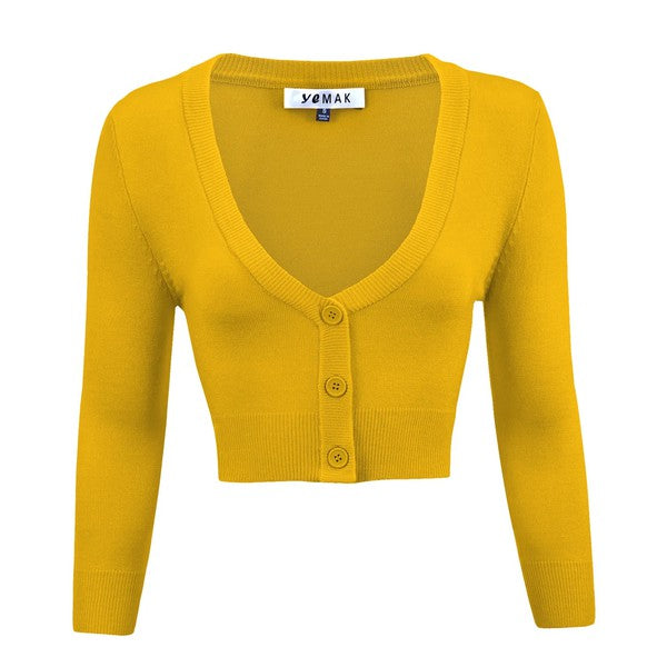Women's Vintage Inspired Pinup Retro Bolero Cardigan by YeMAK